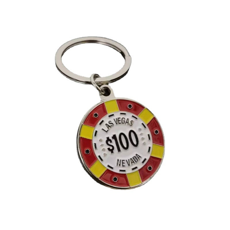 Al por mayor 10pcs de aleación de zinc Las Vegas Keychain